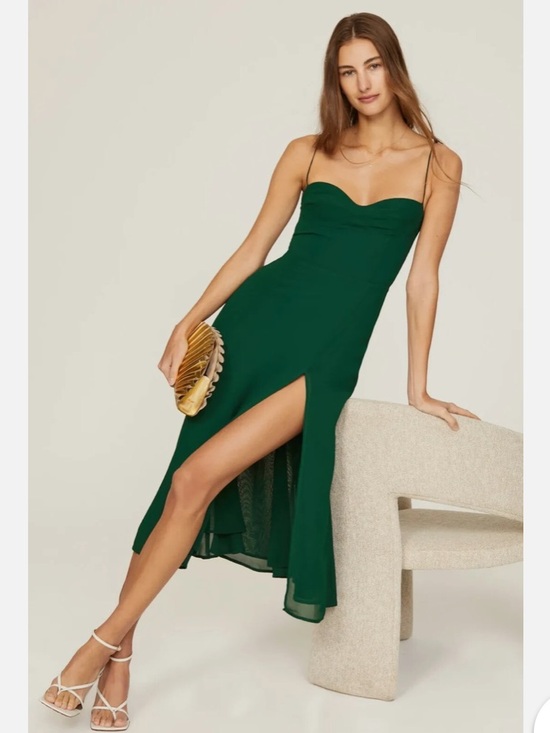 Dresses & Skirts - REFORMATION  NWOT Juliette Crepe Midi Dress In Emerald Size 6
